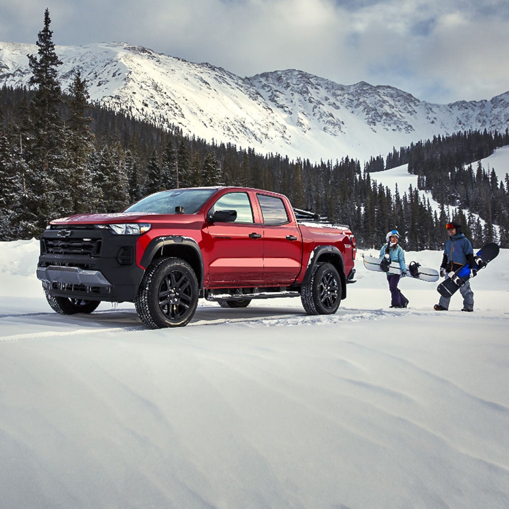 Chevy truck in the snow